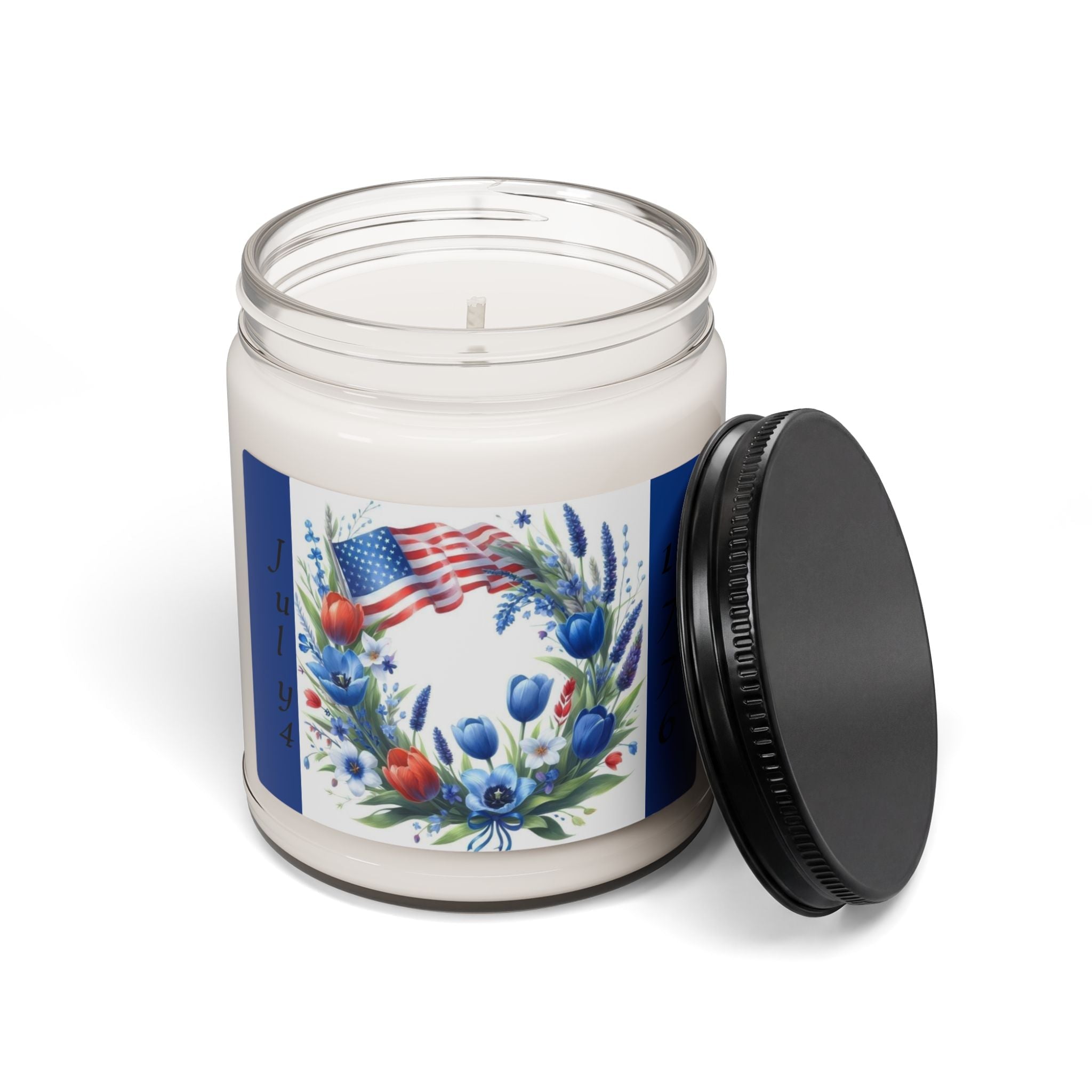 Scented Soy Candle, 9oz, patriotic, home decor - Simply Glow Ohio