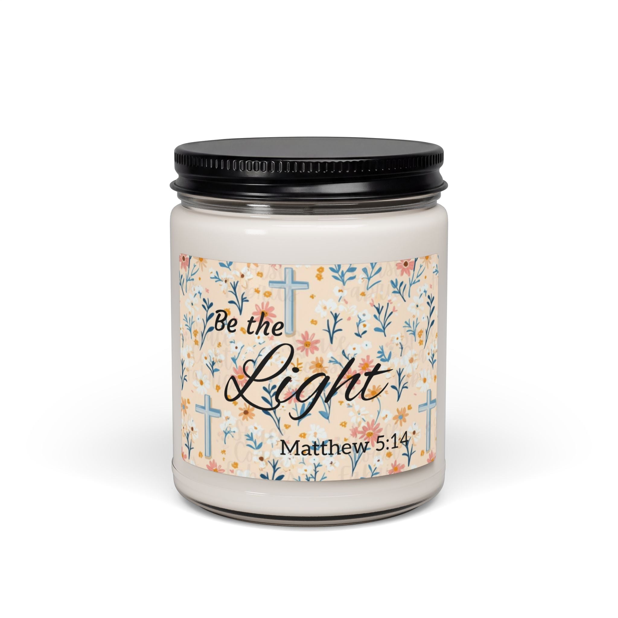 Scented Soy Candle, 9oz, Be the Light. Inspirational, Bible verse design - Simply Glow Ohio