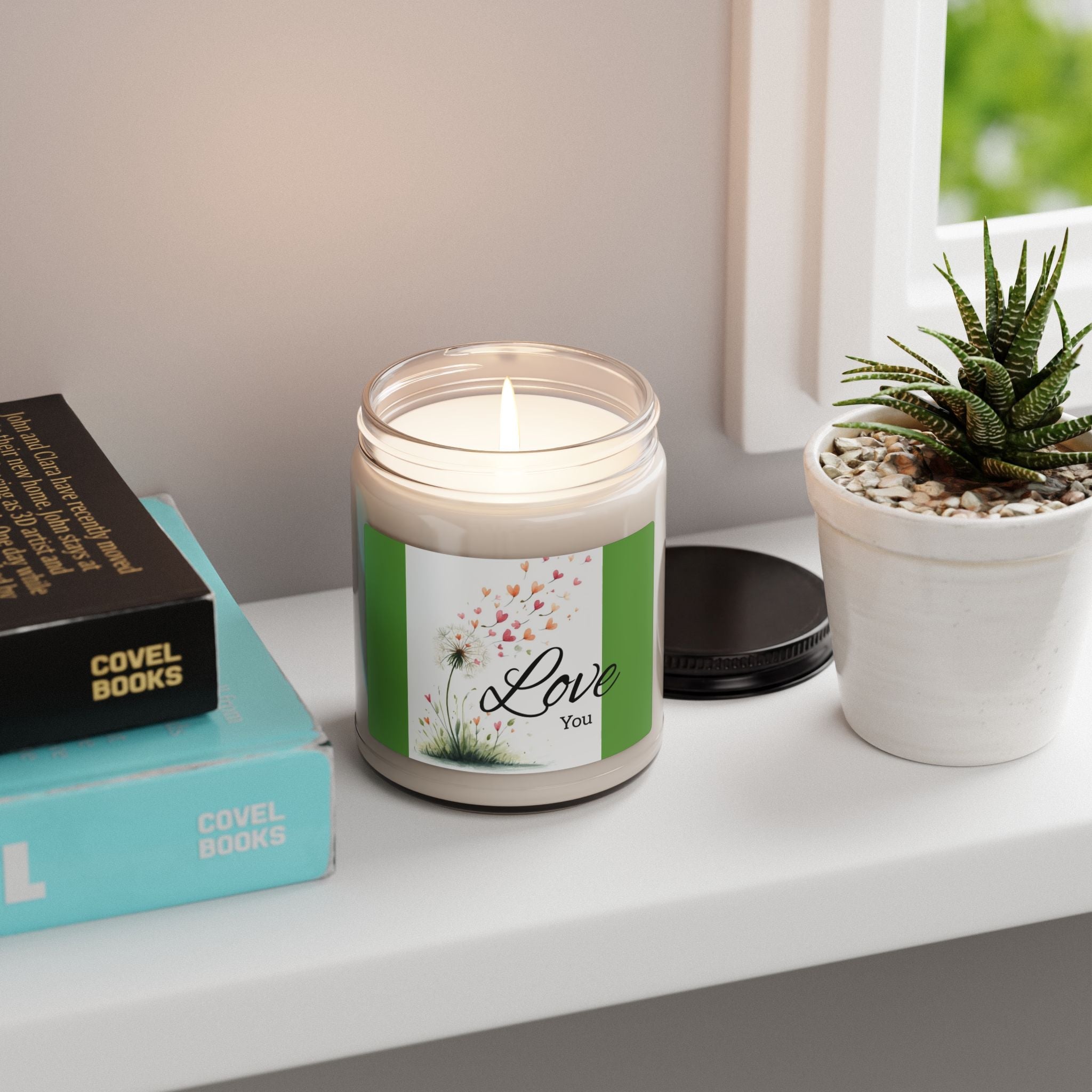 Scented Soy Candle, 9oz Love You, inspired design - Simply Glow Ohio
