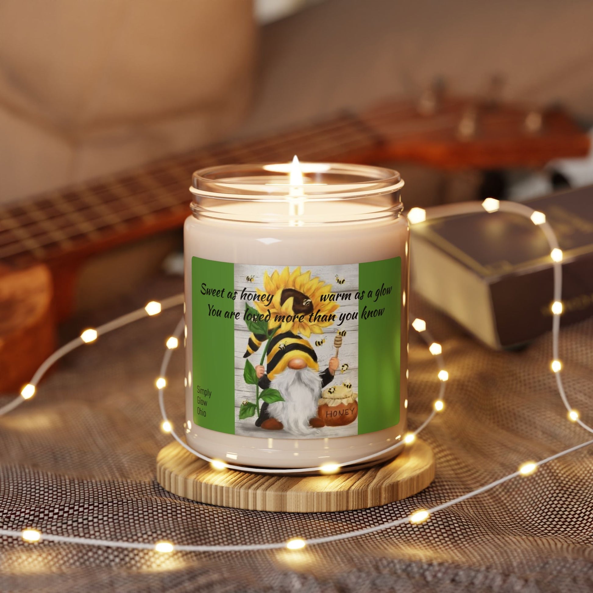 Scented Soy Candle, 9oz, spring, summer, love U design - Simply Glow Ohio