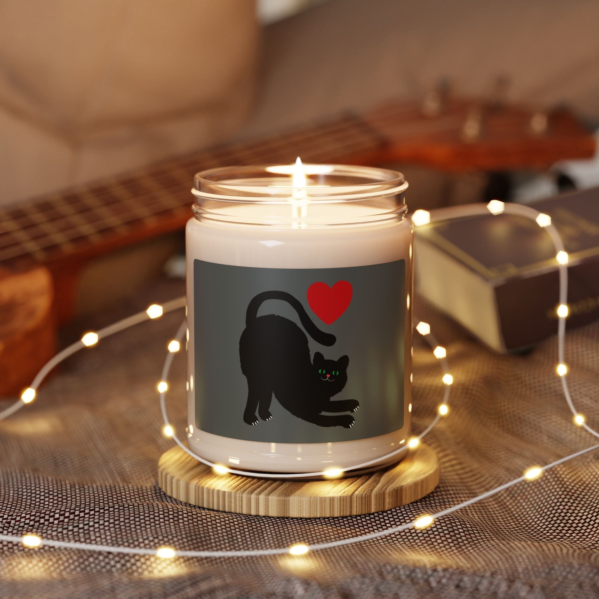 Scented Soy Candle, 9oz, Cat lovers design - Simply Glow Ohio
