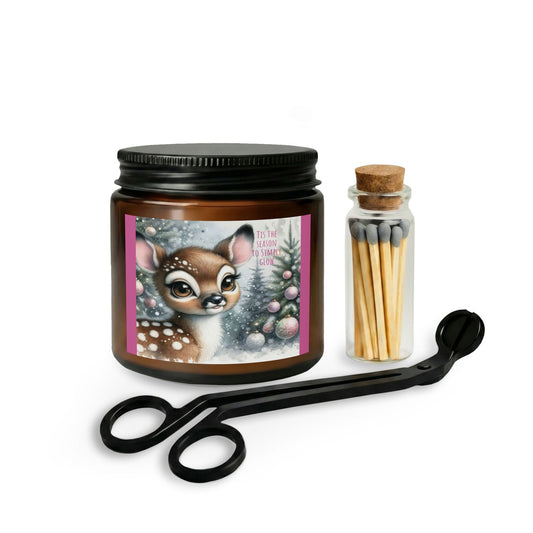 Candle Set with Matches and Wick Trimmer, Christmas, Winter design - Simply Glow Ohio