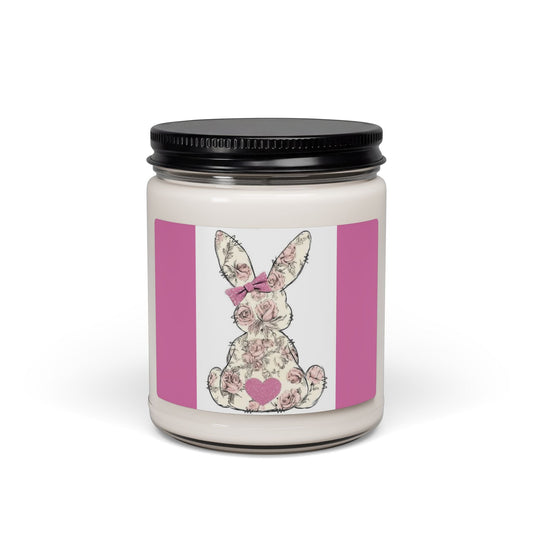 Scented Soy Candle, 9oz, Spring bunny design - Simply Glow Ohio