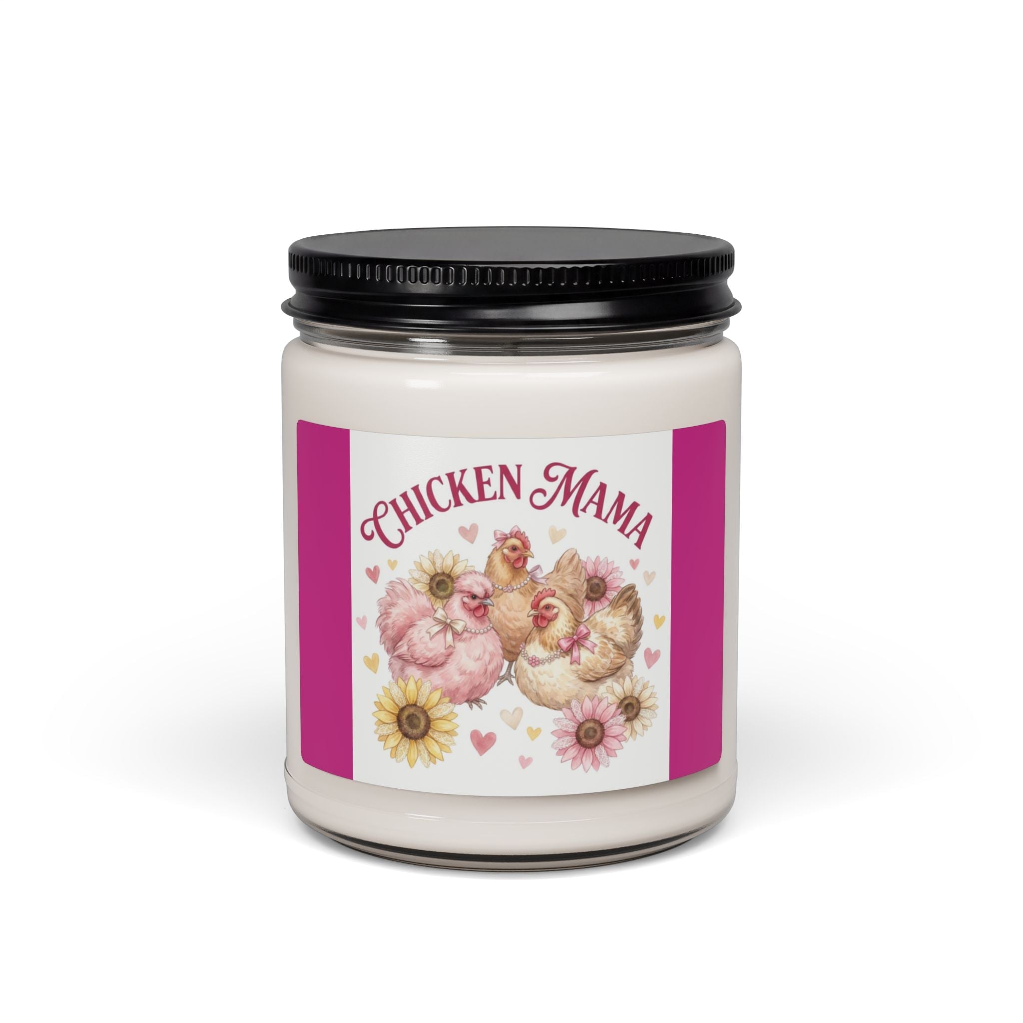 Scented Soy Candle, 9oz, chicken farmhouse decor - Simply Glow Ohio