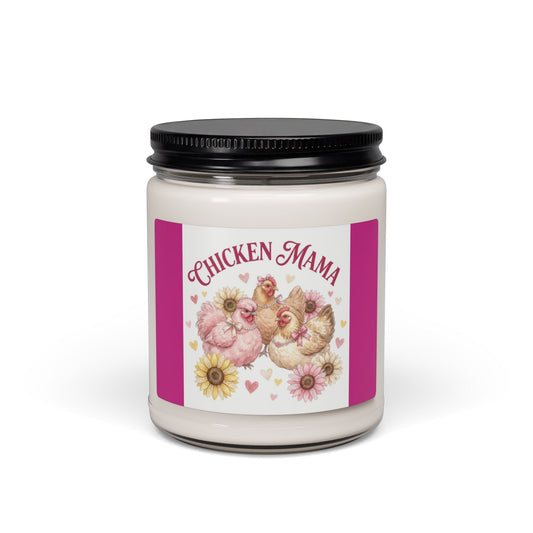 Scented Soy Candle, 9oz, chicken farmhouse decor - Simply Glow Ohio