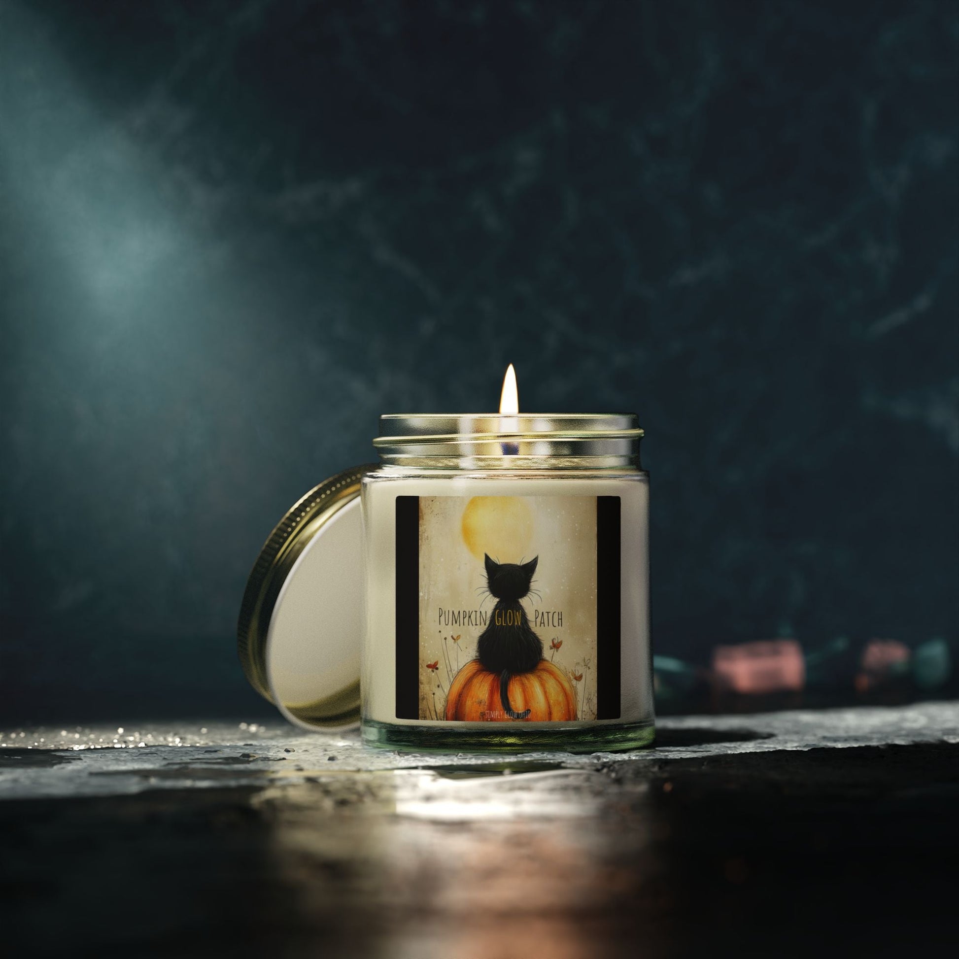 Scented Candles, Coconut Apricot Wax (4oz, 9oz) Halloween - Simply Glow Ohio