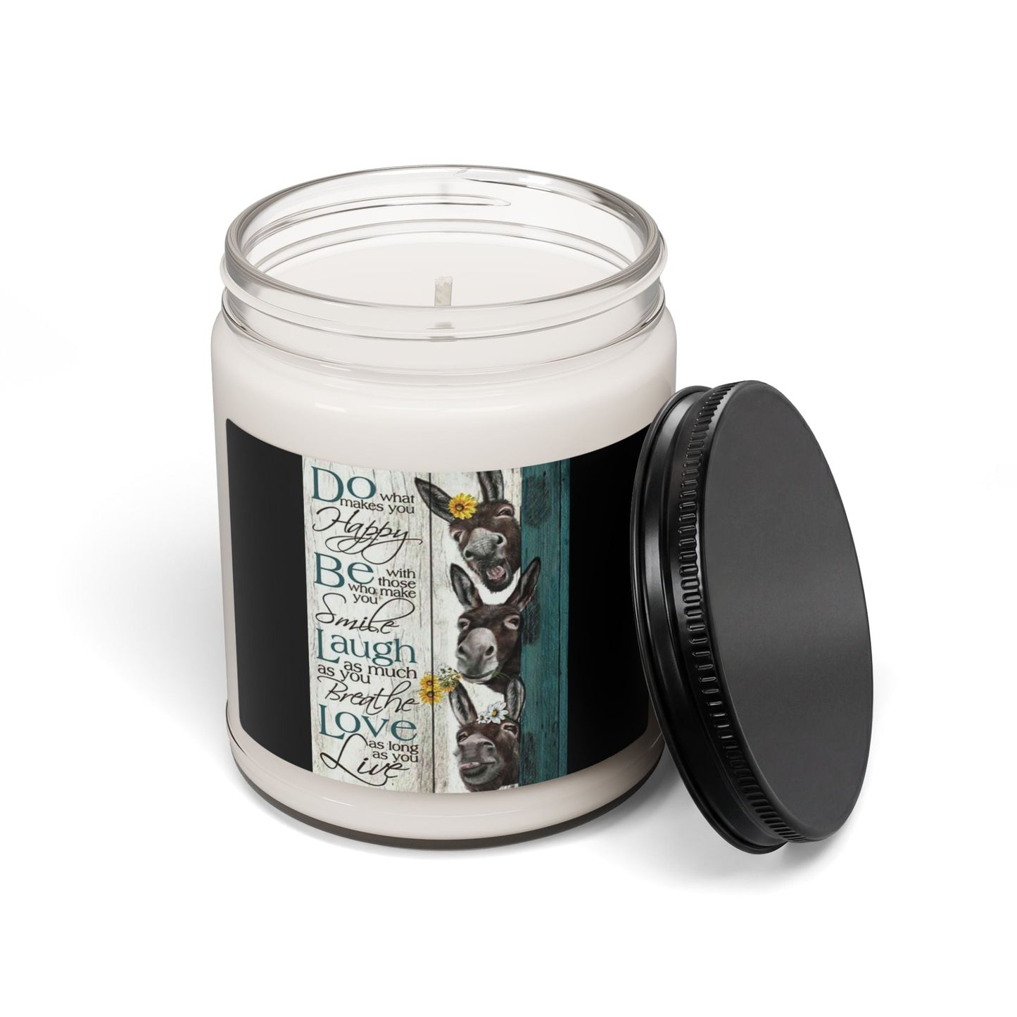 Scented Soy Candle, 9oz, donkey farmhouse decor - Simply Glow Ohio