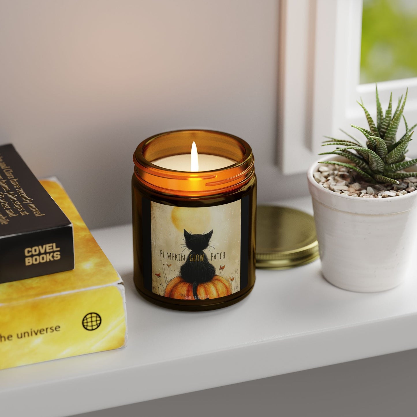 Scented Candles, Coconut Apricot Wax (4oz, 9oz) Halloween - Simply Glow Ohio
