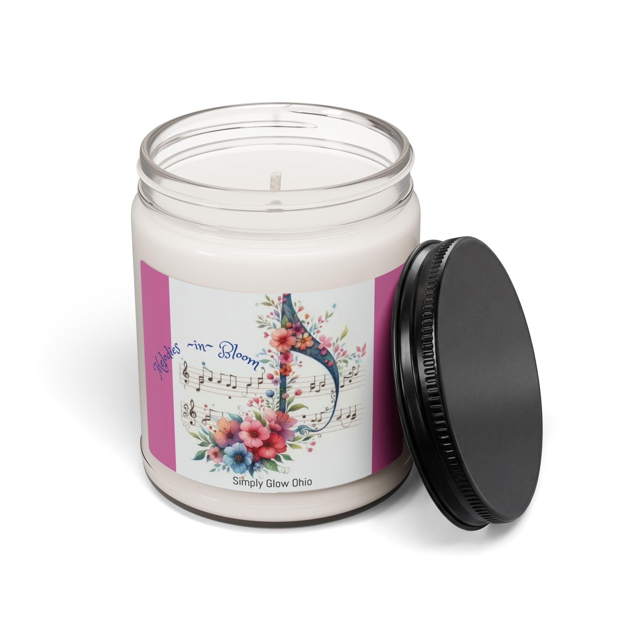 Scented Soy Candle, 9oz, music lover, home decor - Simply Glow Ohio