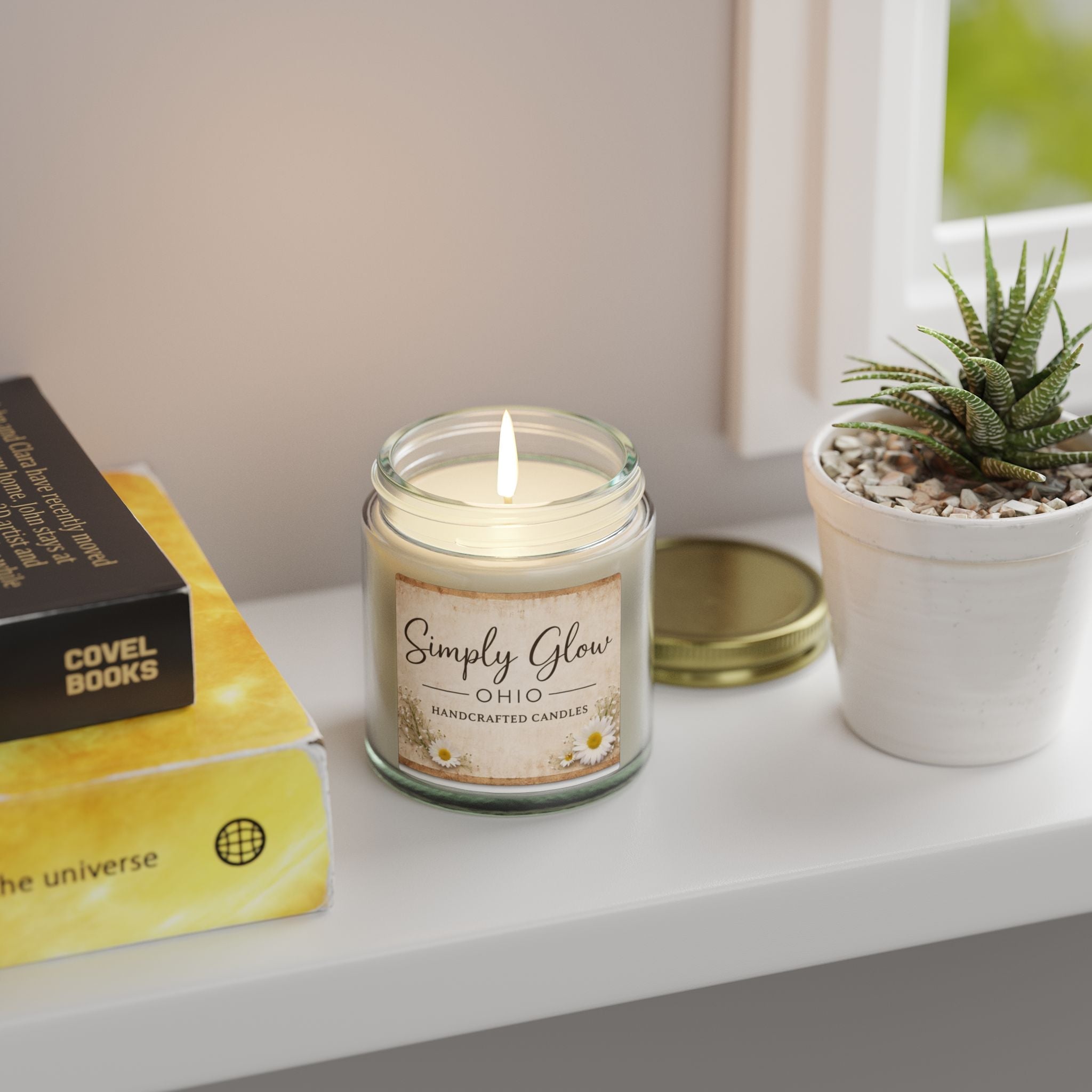 Scented Candles, Coconut Apricot Wax (4oz, 9oz) - Simply Glow Ohio