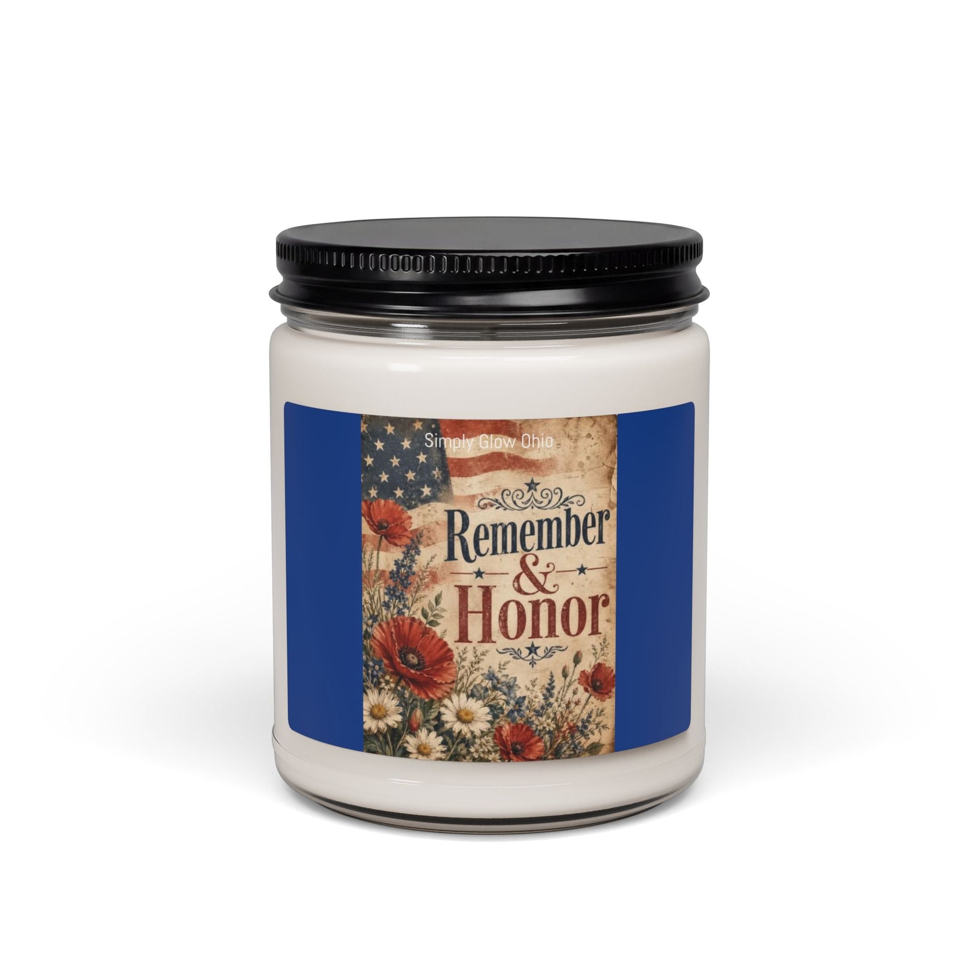 Scented Soy Candle, 9oz, Americana, Patriotic, home decor - Simply Glow Ohio