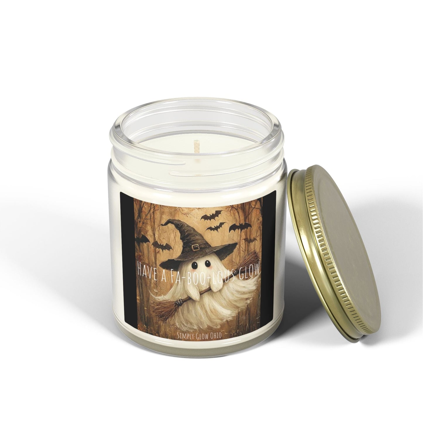 Scented Candles, Coconut Apricot Wax (4oz, 9oz) Halloween - Simply Glow Ohio