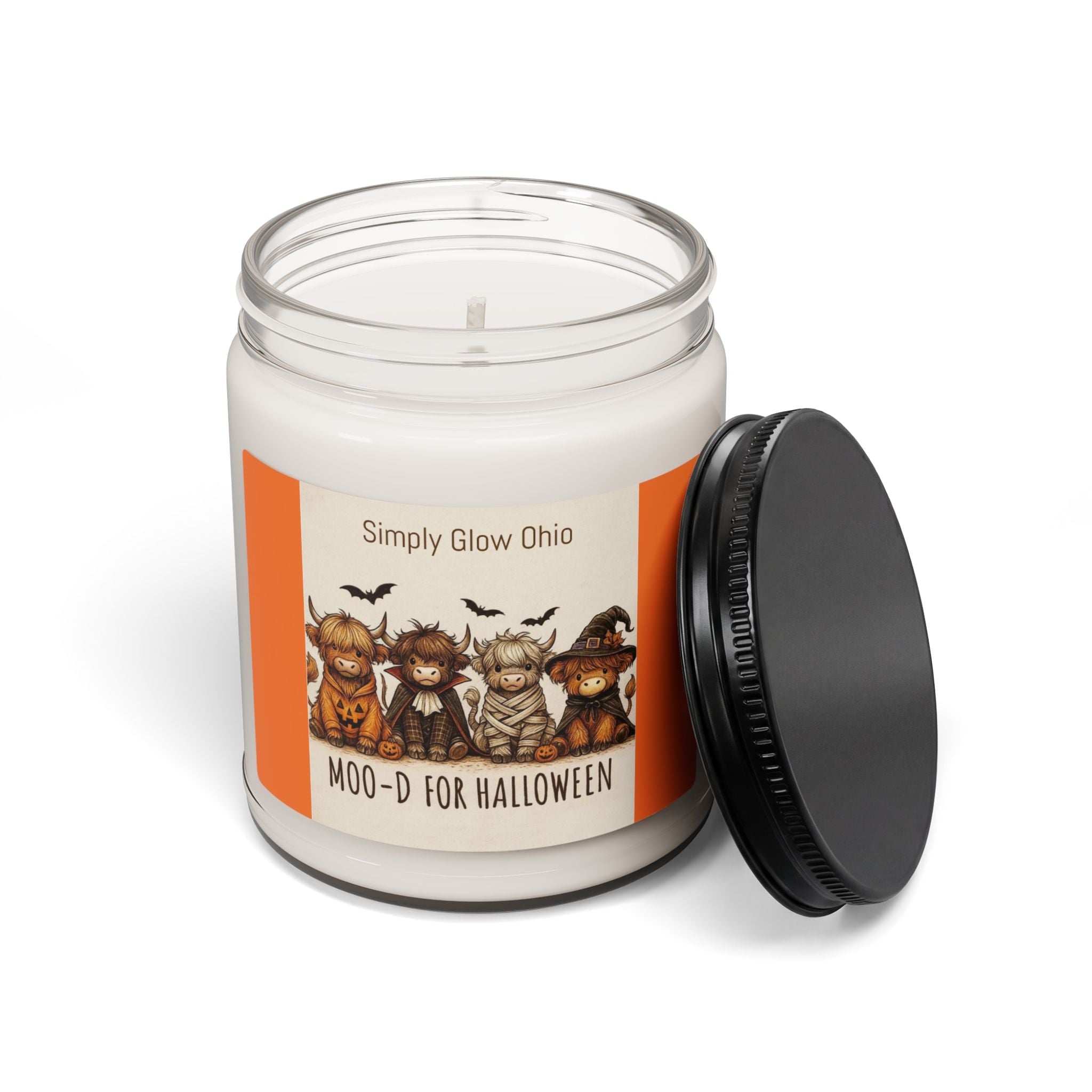 Scented Soy Candle, 9oz, Halloween, home decor - Simply Glow Ohio
