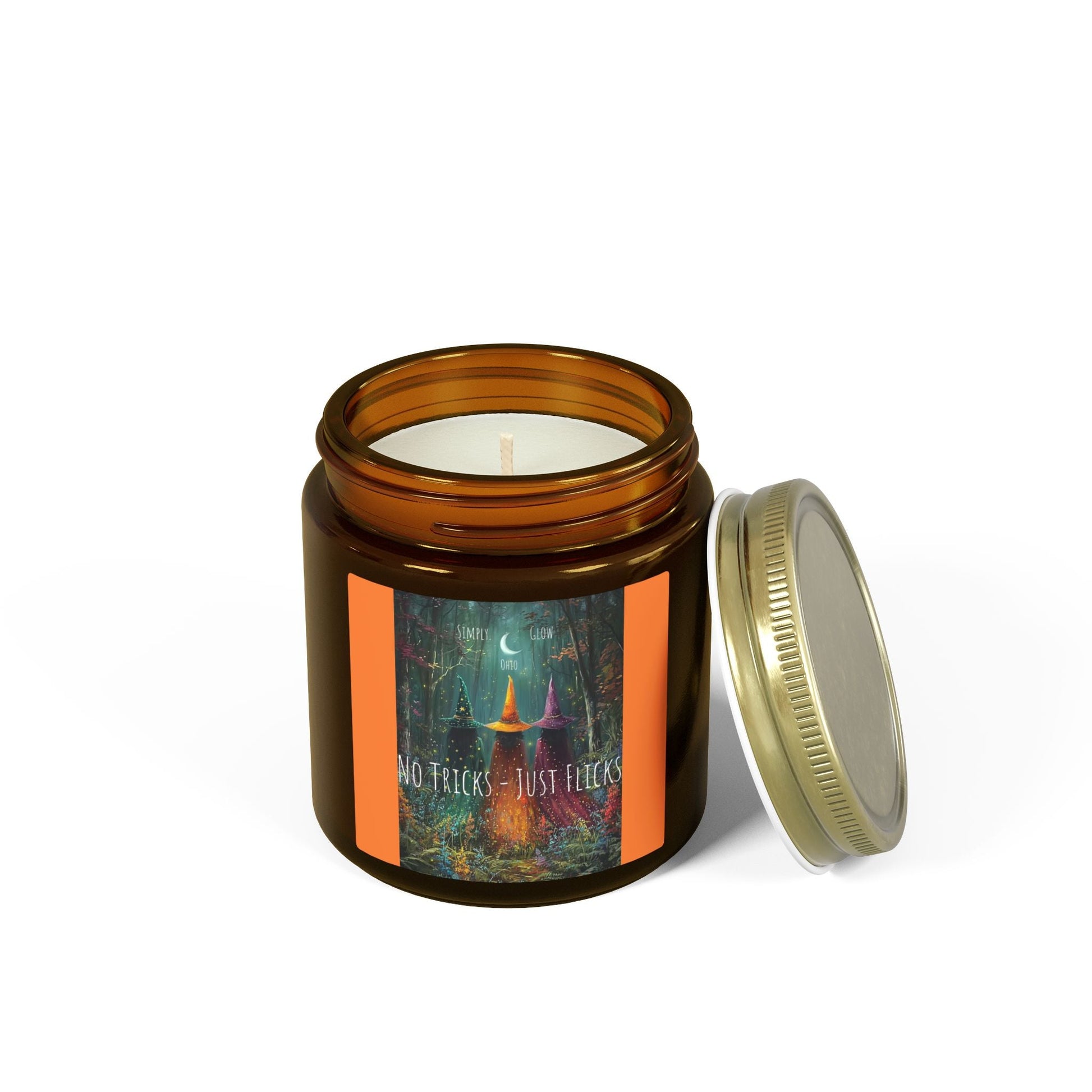 Scented Candles, Coconut Apricot Wax (4oz, 9oz) Halloween - Simply Glow Ohio
