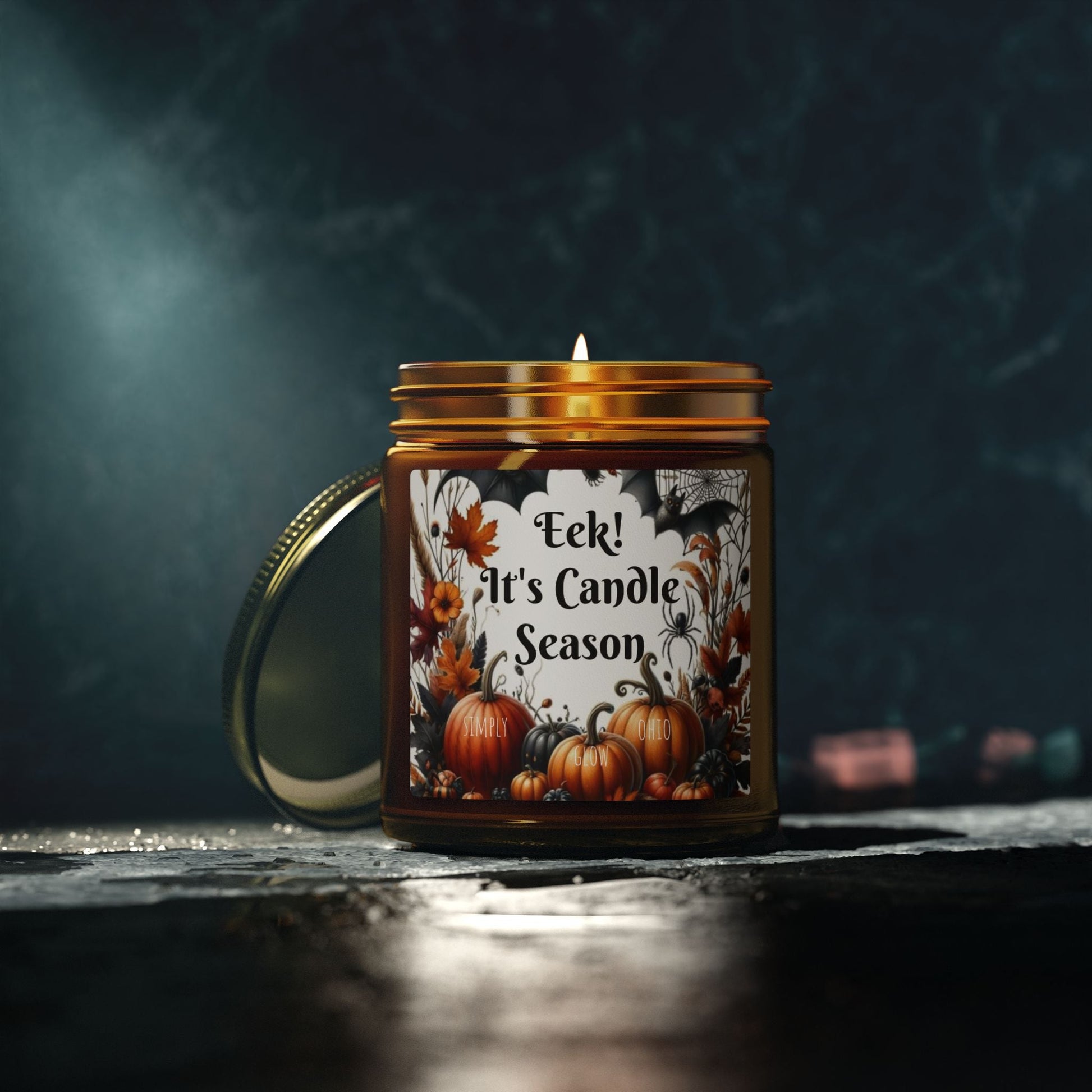Scented Candles, Coconut Apricot Wax (4oz, 9oz) Halloween - Simply Glow Ohio
