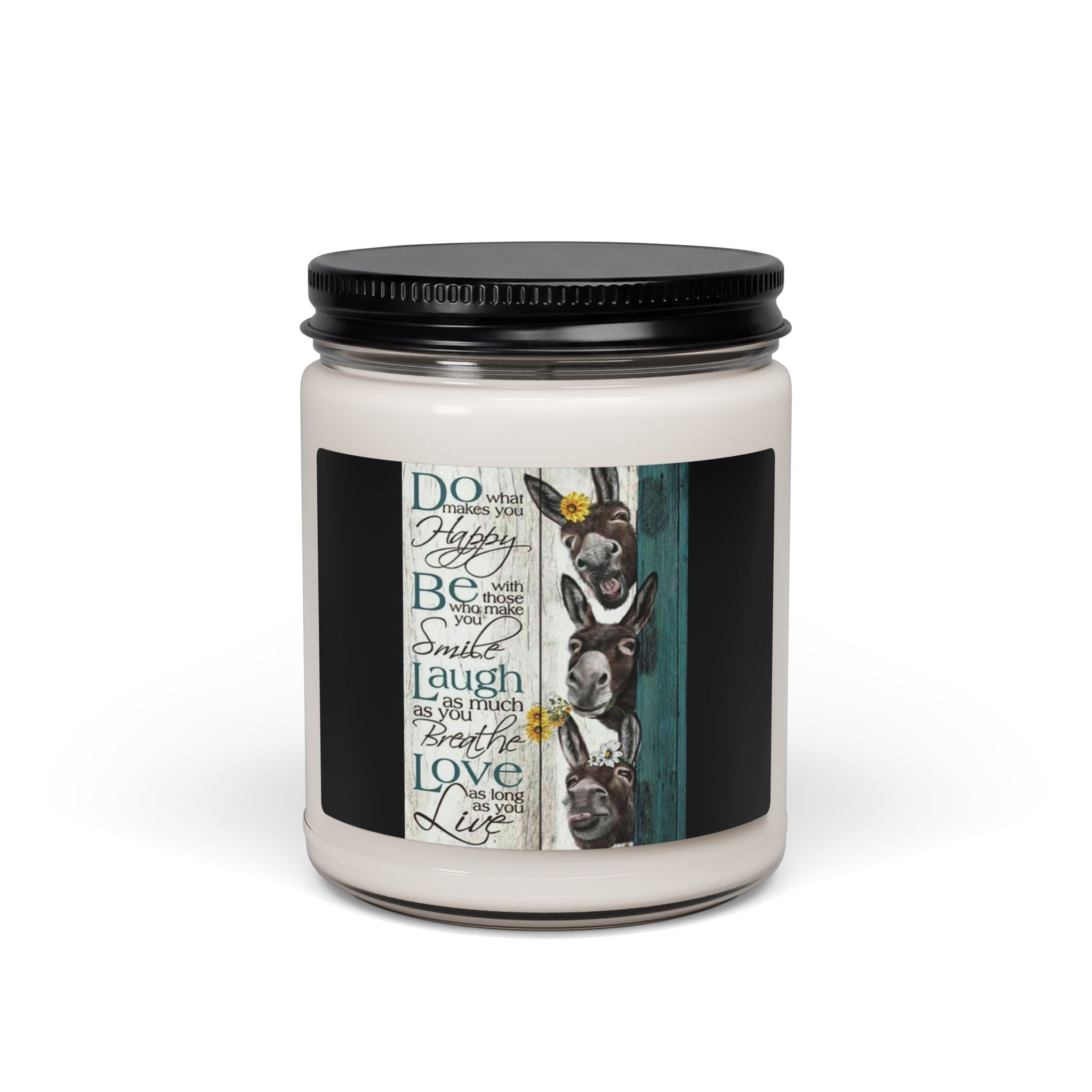 Scented Soy Candle, 9oz, donkey farmhouse decor - Simply Glow Ohio