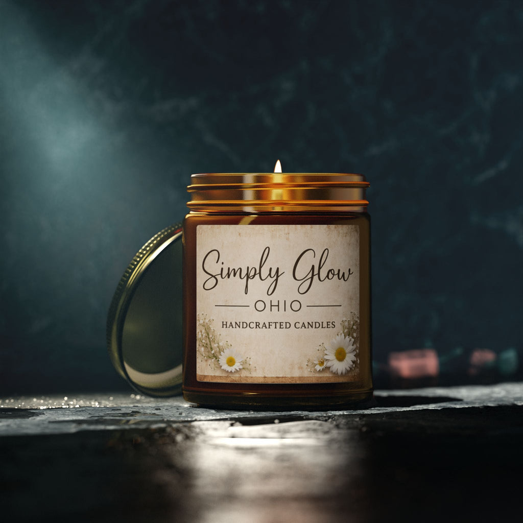 Scented Candles, Coconut Apricot Wax (4oz, 9oz) - Simply Glow Ohio