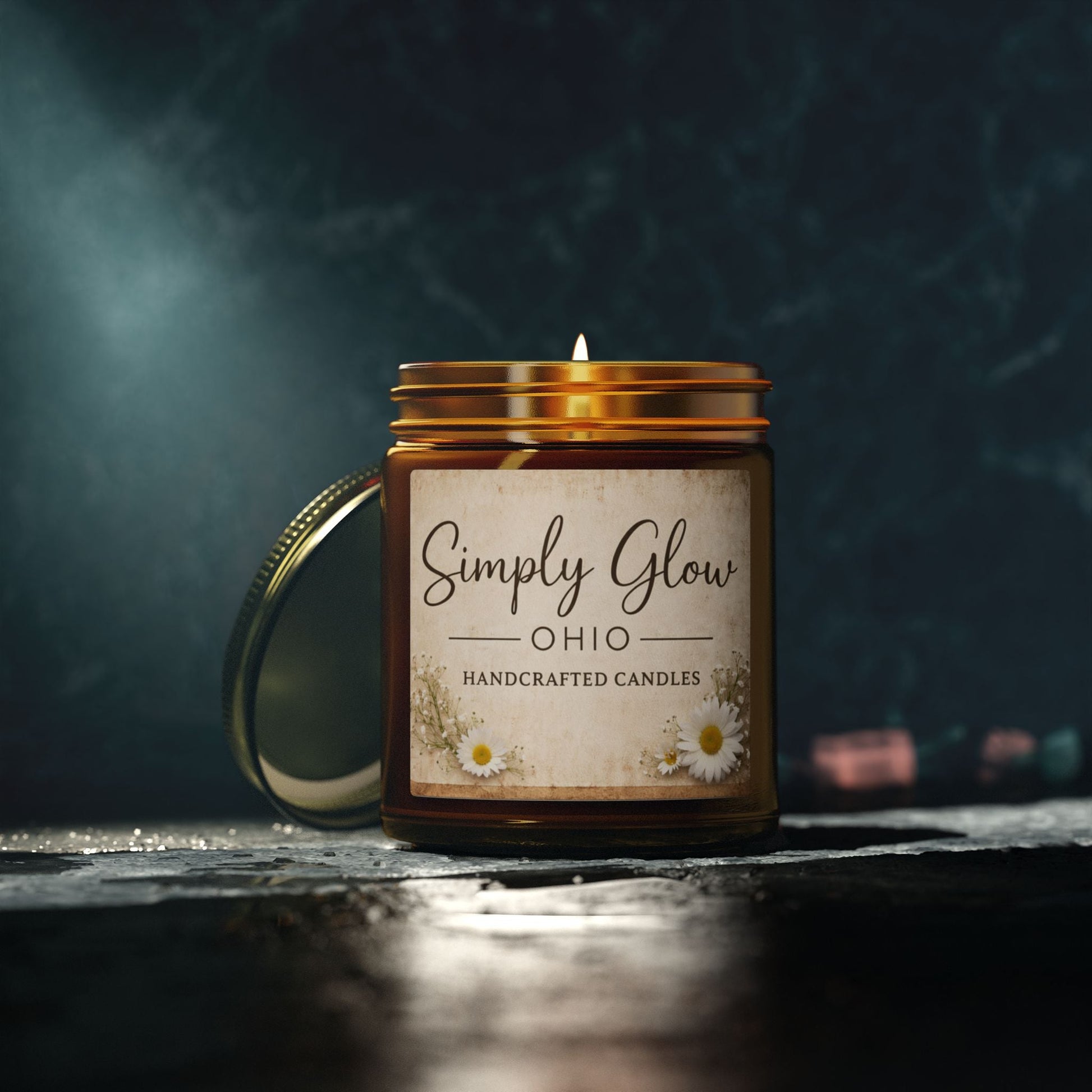 Scented Candles, Coconut Apricot Wax (4oz, 9oz) - Simply Glow Ohio