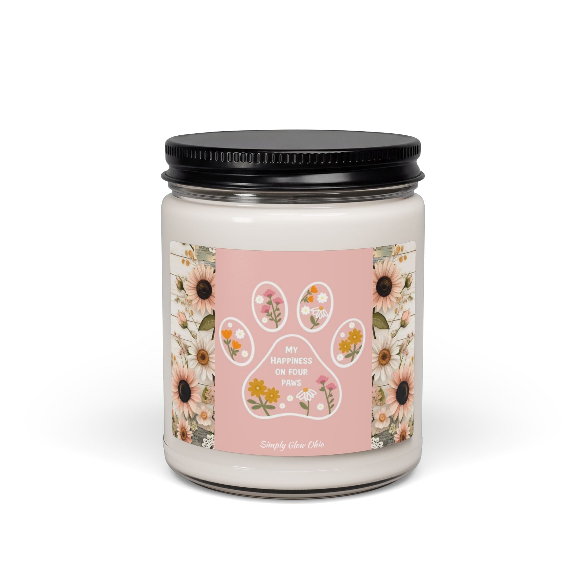 Scented Soy Candle, 9oz, dog lover, home decor - Simply Glow Ohio