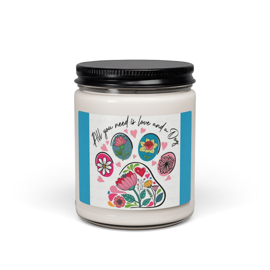 Scented Soy Candle, 9oz, for Dog lovers, home decor - Simply Glow Ohio
