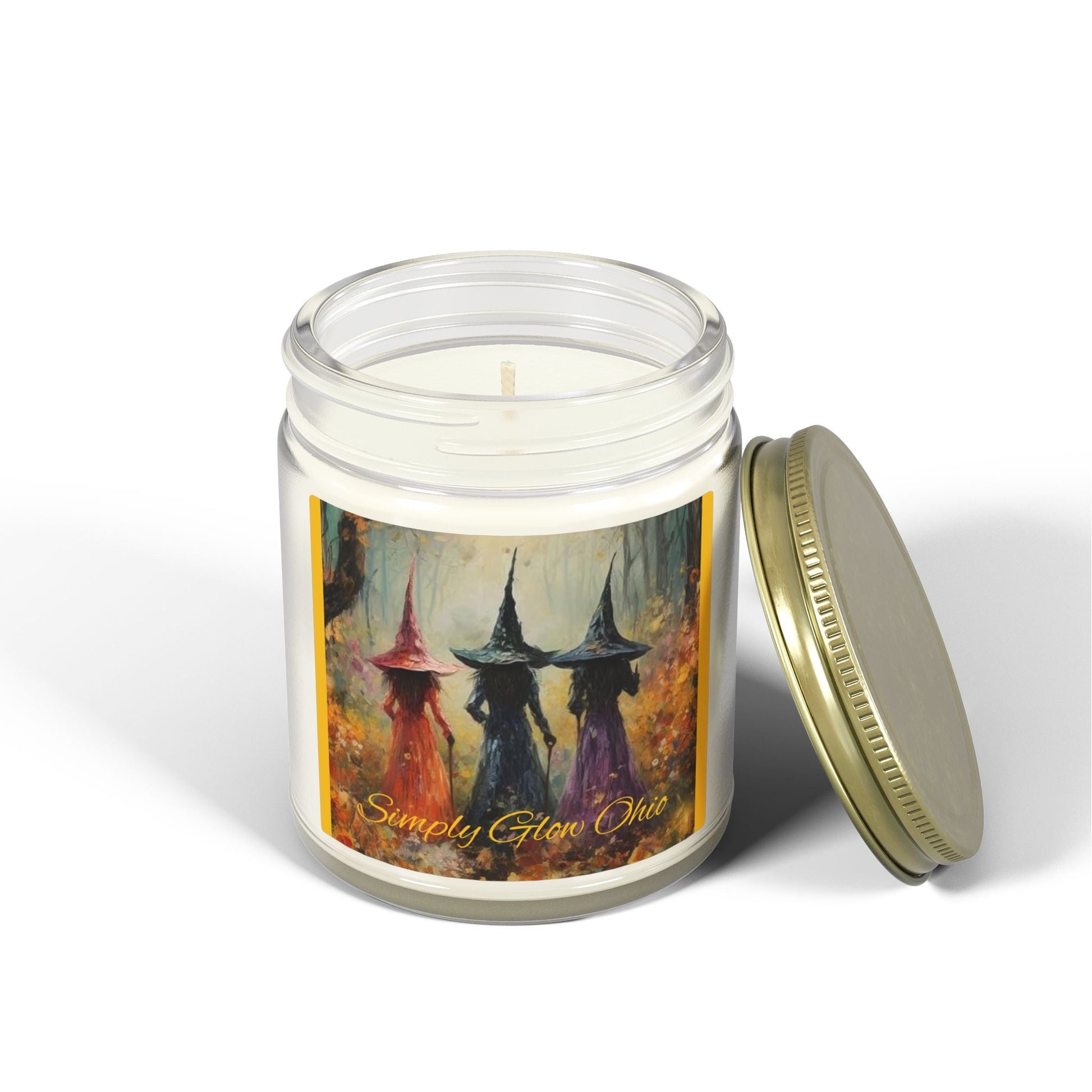 Scented Candles, Coconut Apricot Wax (4oz, 9oz) Halloween - Simply Glow Ohio