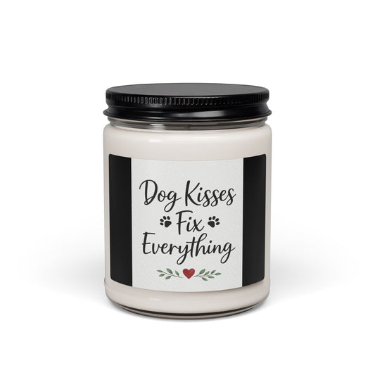 Scented Soy Candle, 9oz Dog kisses fix everything, dog lovers - Simply Glow Ohio