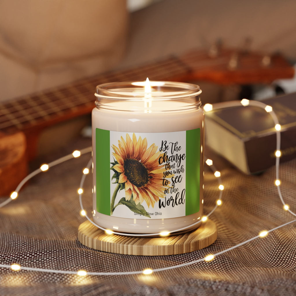 Scented Soy Candle, 9oz, affirmations, home decor - Simply Glow Ohio