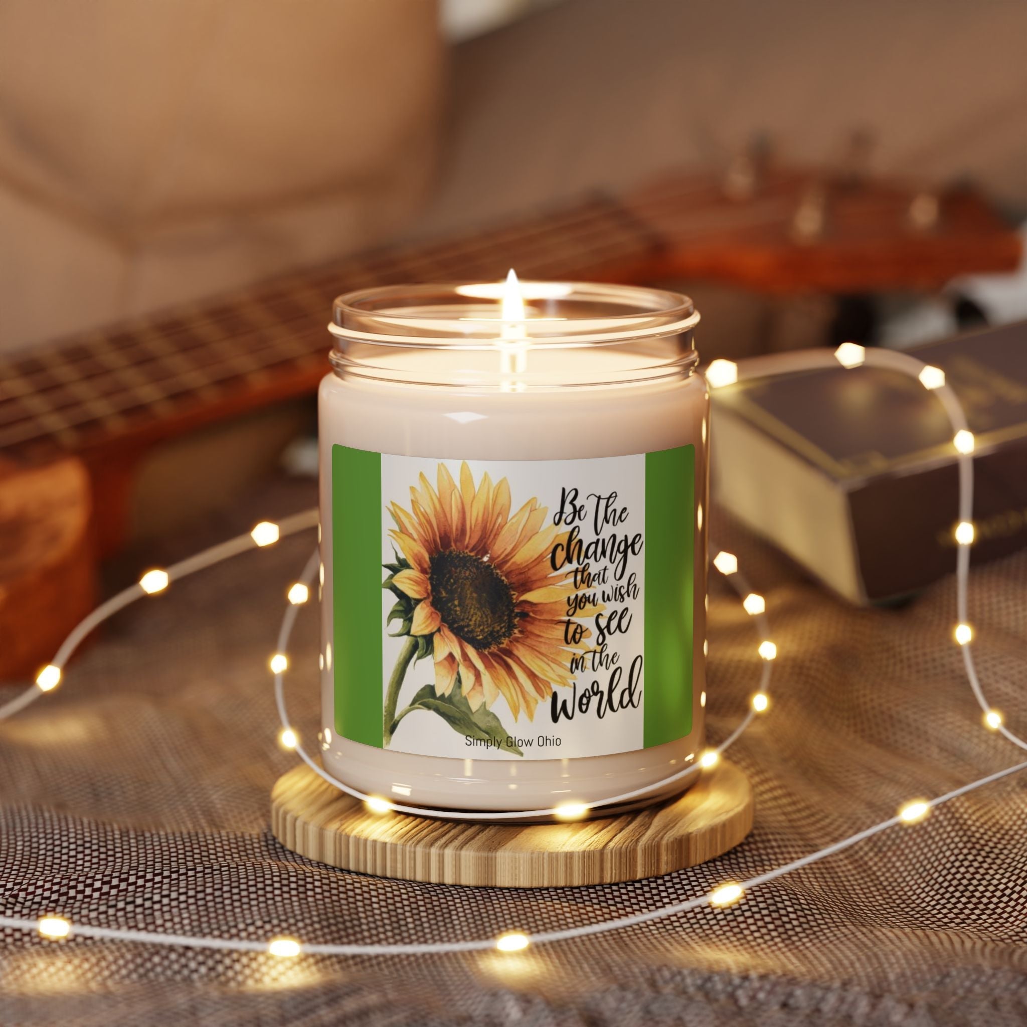 Scented Soy Candle, 9oz, affirmations, home decor - Simply Glow Ohio