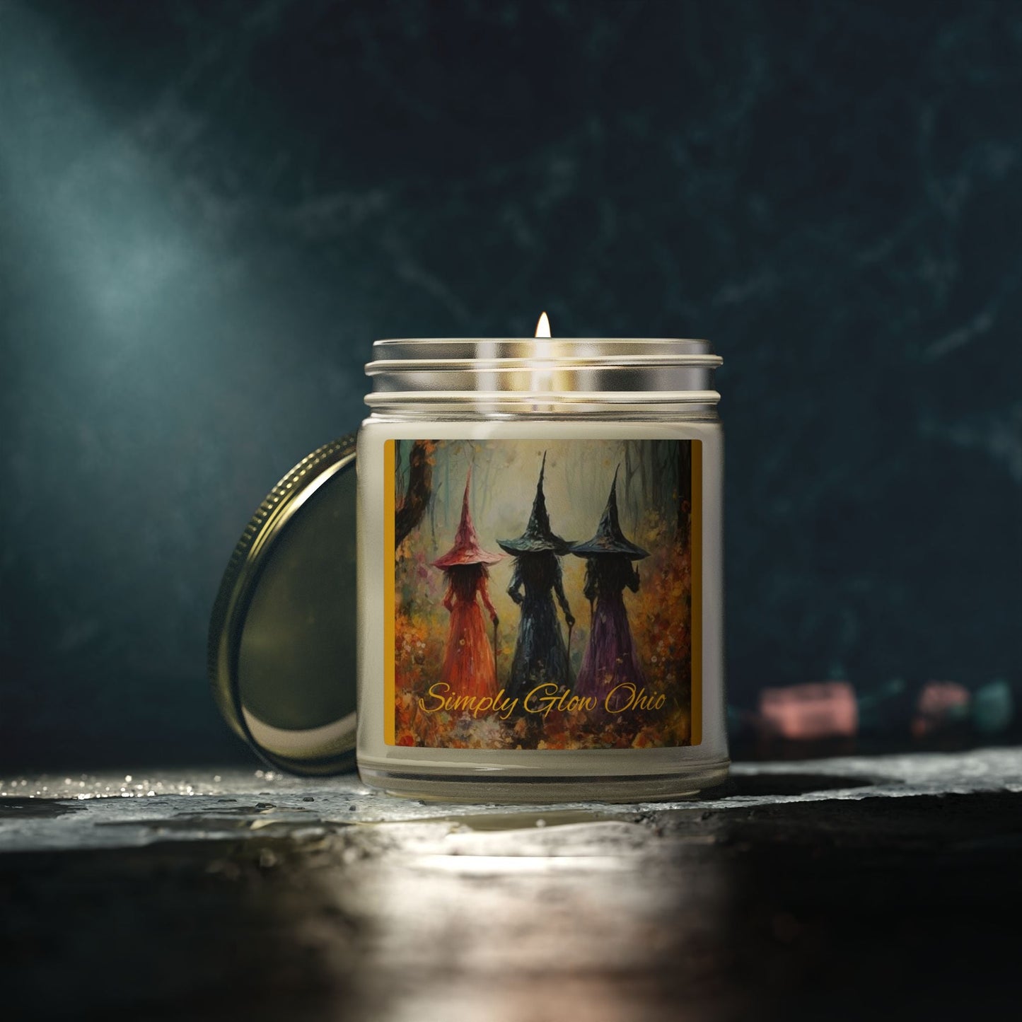 Scented Candles, Coconut Apricot Wax (4oz, 9oz) Halloween - Simply Glow Ohio