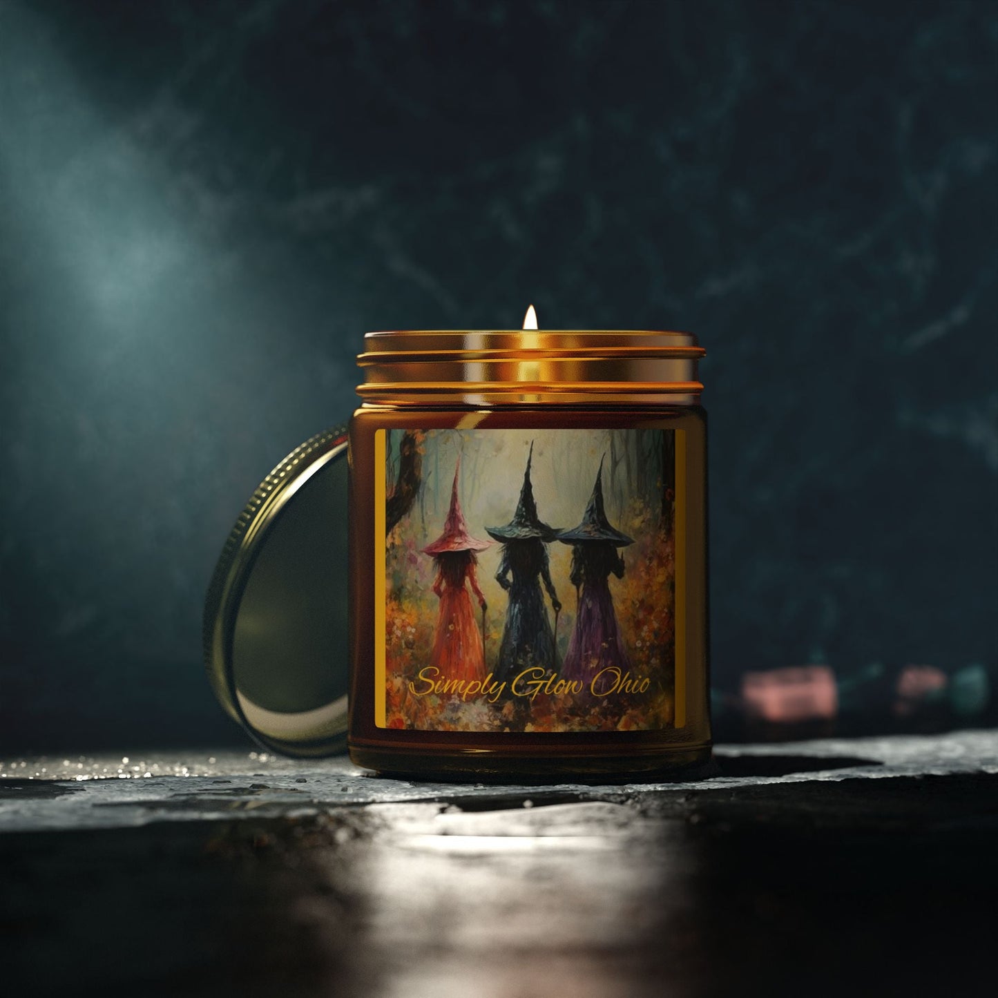 Scented Candles, Coconut Apricot Wax (4oz, 9oz) Halloween - Simply Glow Ohio
