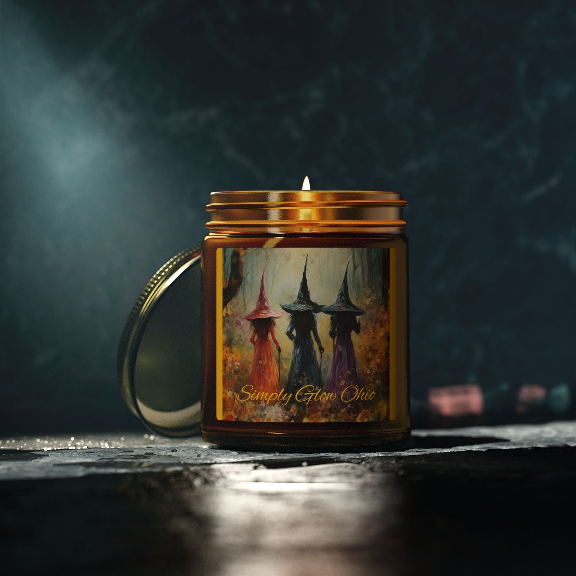 Scented Candles, Coconut Apricot Wax (4oz, 9oz) Halloween - Simply Glow Ohio