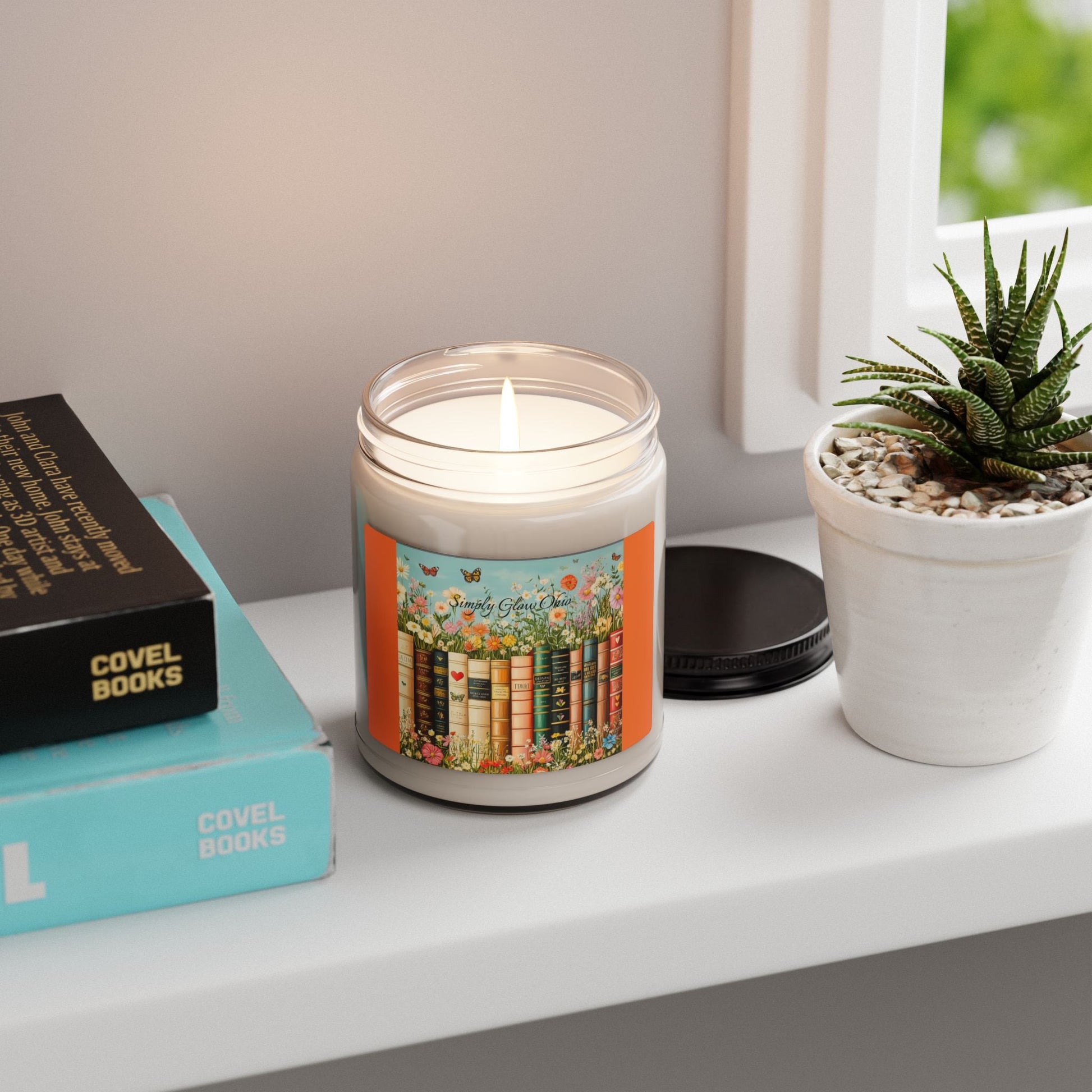 Scented Soy Candle, 9oz book lovers, book decor, home decor - Simply Glow Ohio