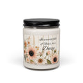 Scented Soy Candle, 9oz, Inspirational saying with Daisies - Simply Glow Ohio