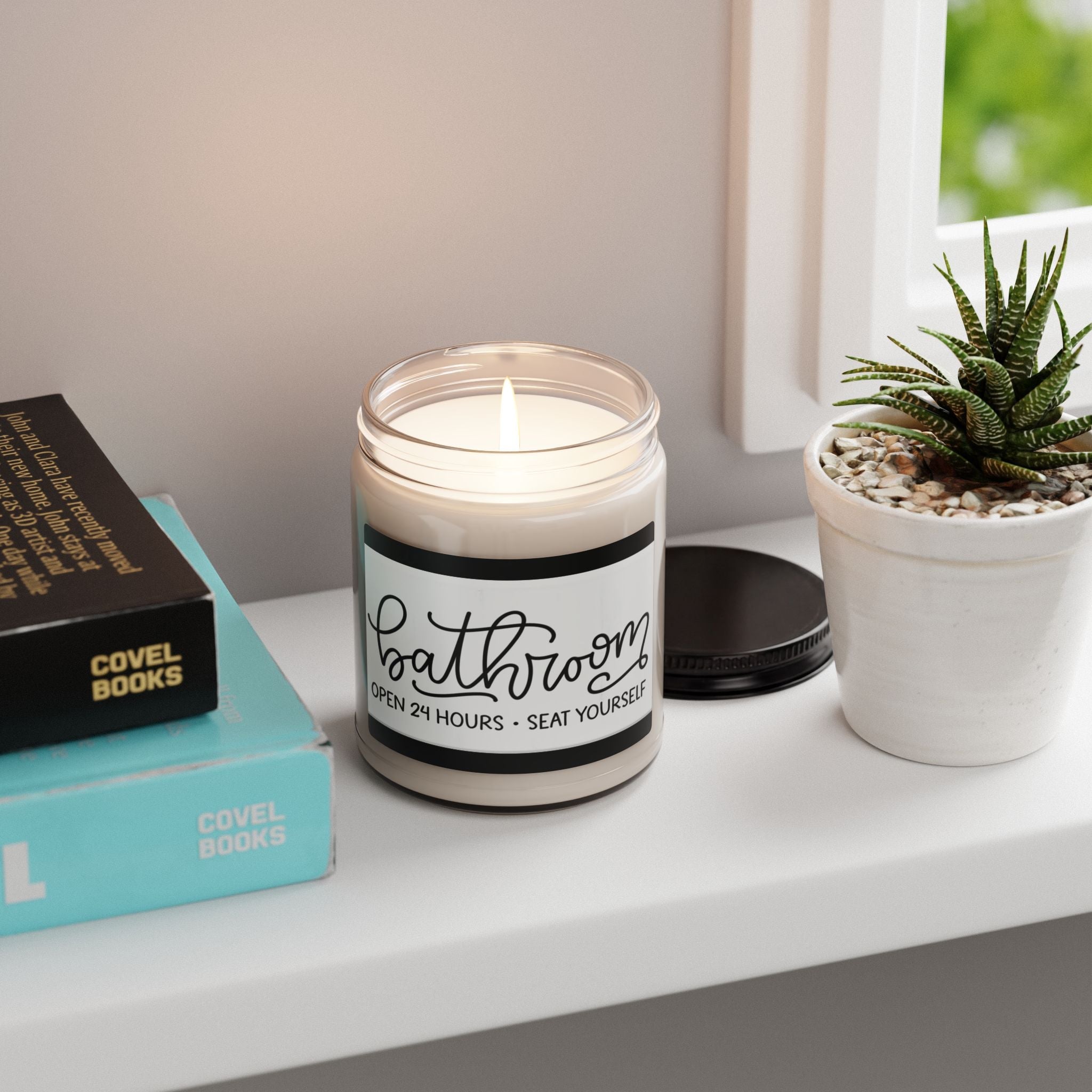 Scented Soy Candle, 9oz, Bathroom 24/7, decor - Simply Glow Ohio