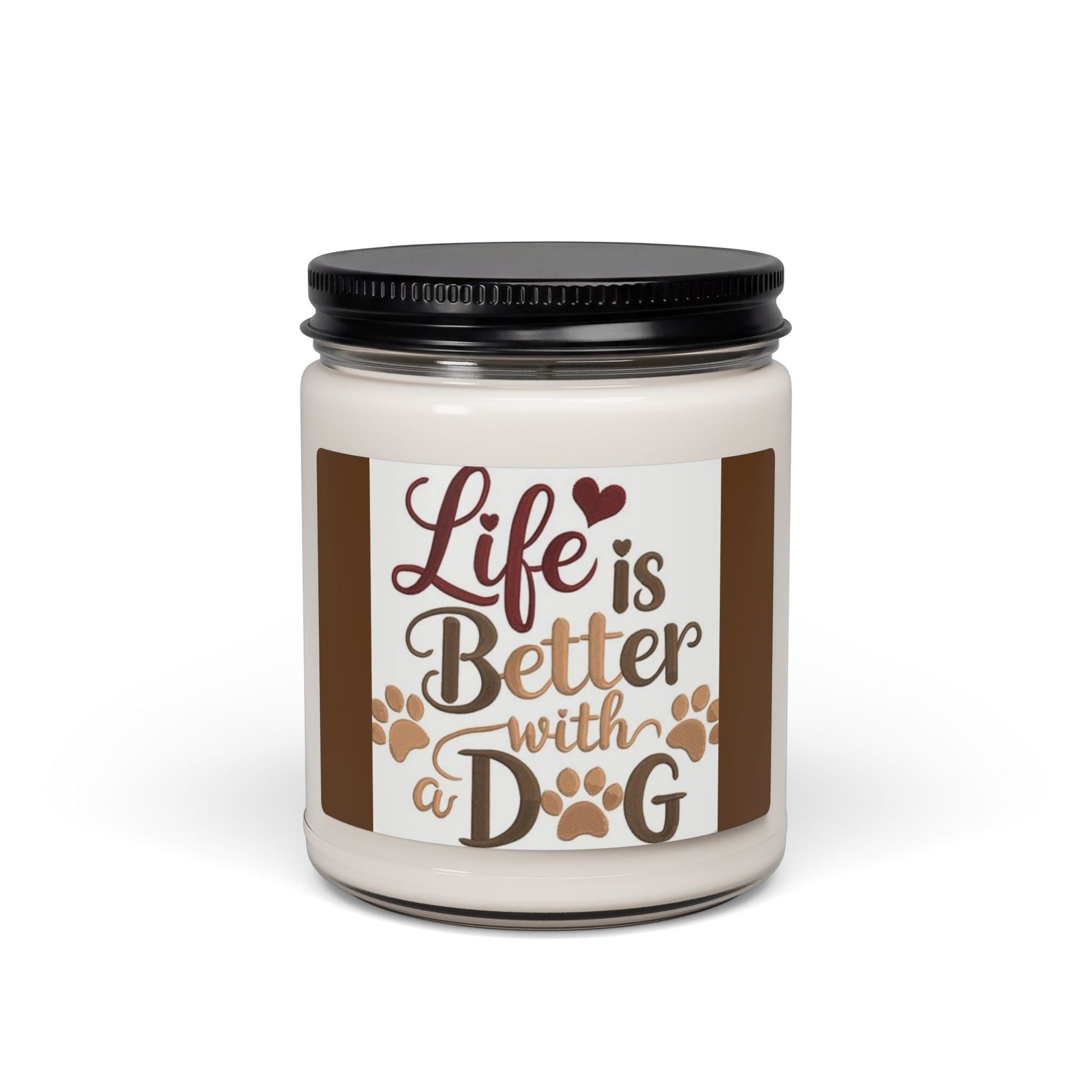 Scented Soy Candle, 9oz, Life is better with a dog - Simply Glow Ohio