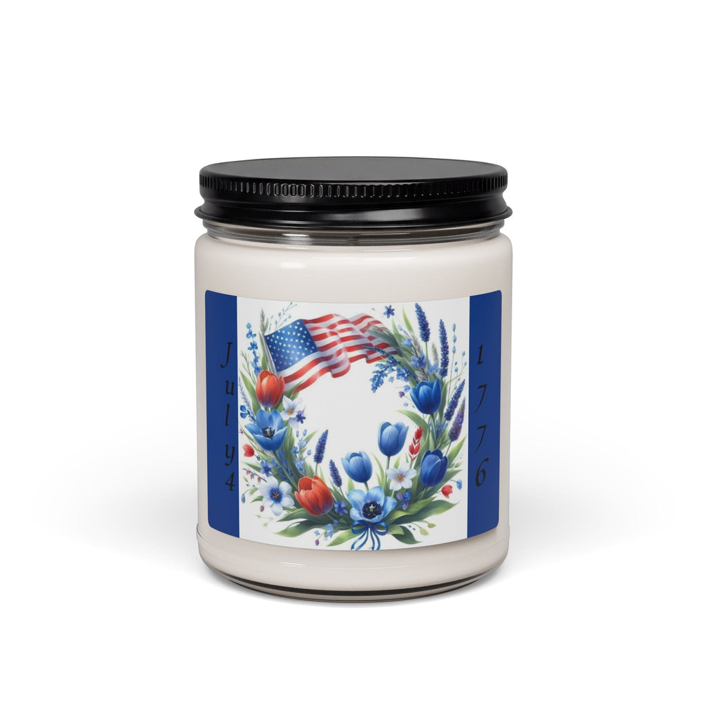 Scented Soy Candle, 9oz, patriotic, home decor - Simply Glow Ohio