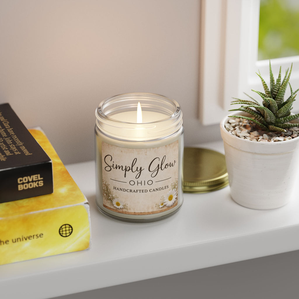 Scented Candles, Coconut Apricot Wax (4oz, 9oz) - Simply Glow Ohio