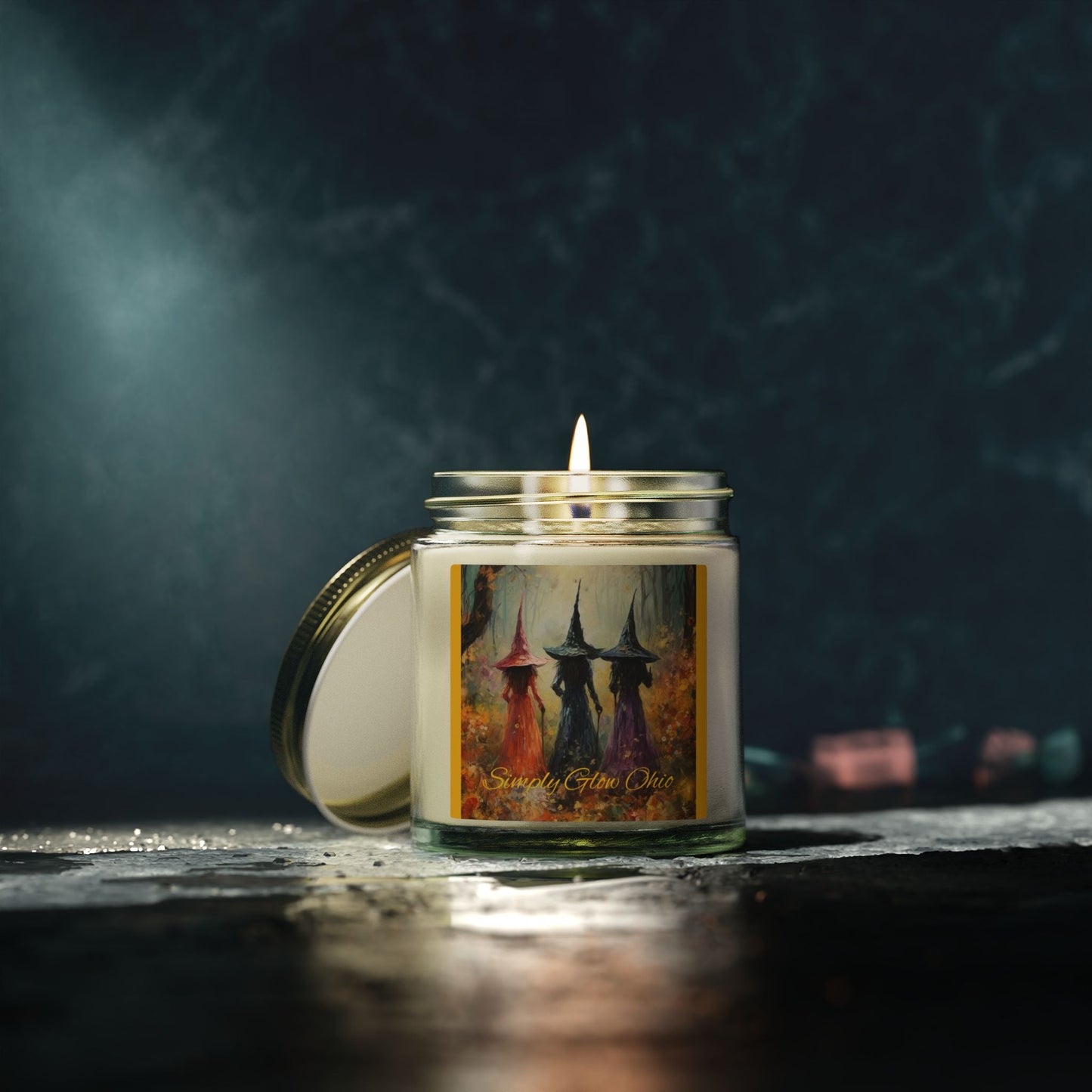 Scented Candles, Coconut Apricot Wax (4oz, 9oz) Halloween - Simply Glow Ohio
