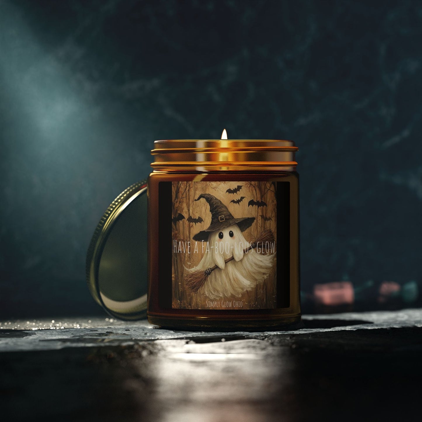 Scented Candles, Coconut Apricot Wax (4oz, 9oz) Halloween - Simply Glow Ohio