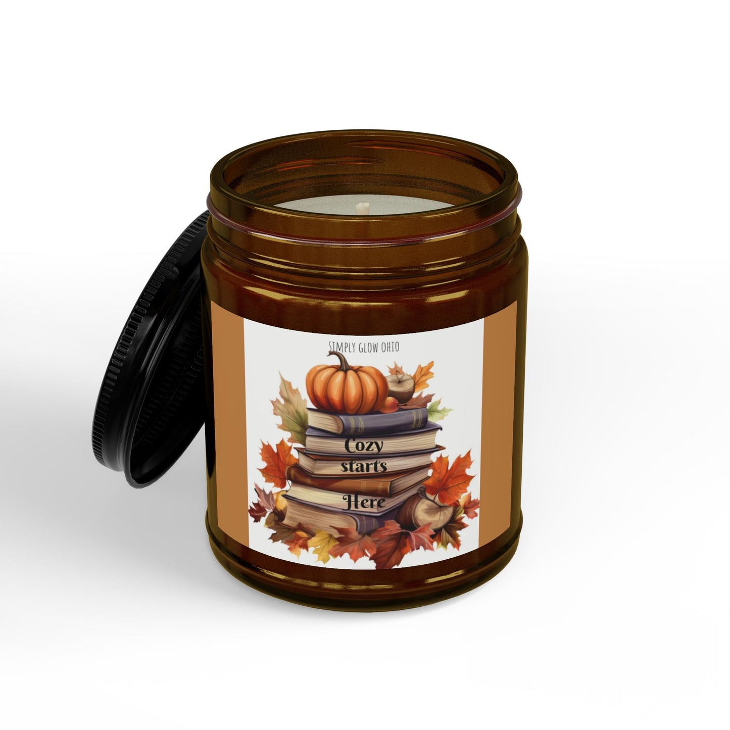 Scented Soy Candles with Black Lid, (4 and 9oz) - Simply Glow Ohio