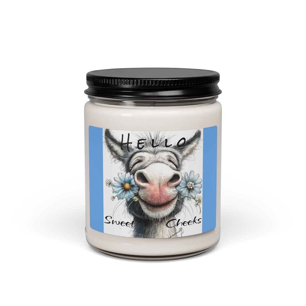 Scented Soy Candle, 9oz, donkey, farmhouse decor - Simply Glow Ohio