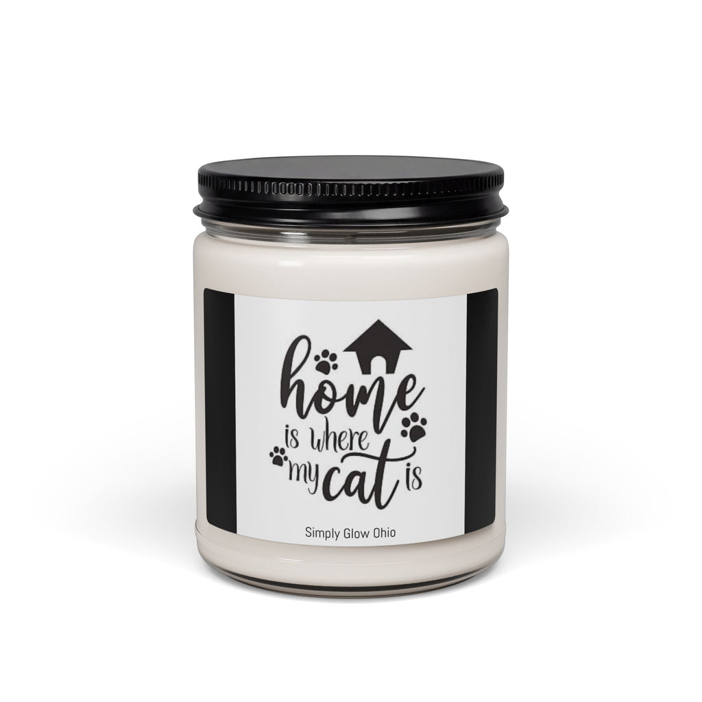 Scented Soy Candle, 9oz, Home is where my Cat is - Simply Glow Ohio