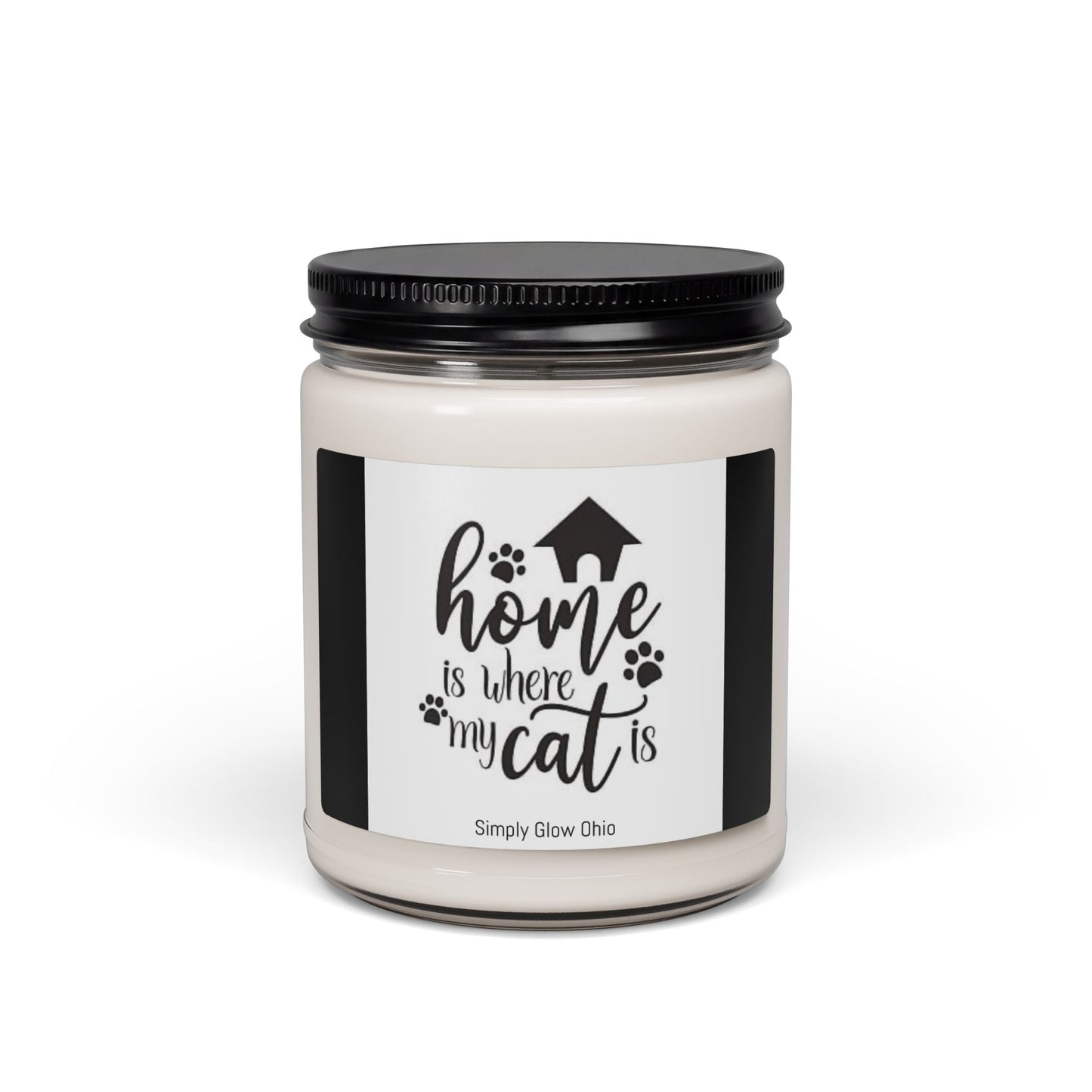 Scented Soy Candle, 9oz, Home is where my Cat is - Simply Glow Ohio