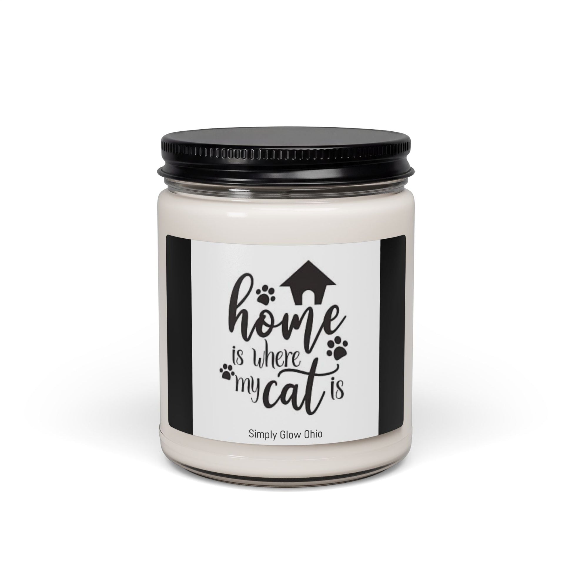 Scented Soy Candle, 9oz, Home is where my Cat is - Simply Glow Ohio