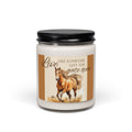 Scented Soy Candle, 9oz, custom designed horse, inspirational saying - Simply Glow Ohio