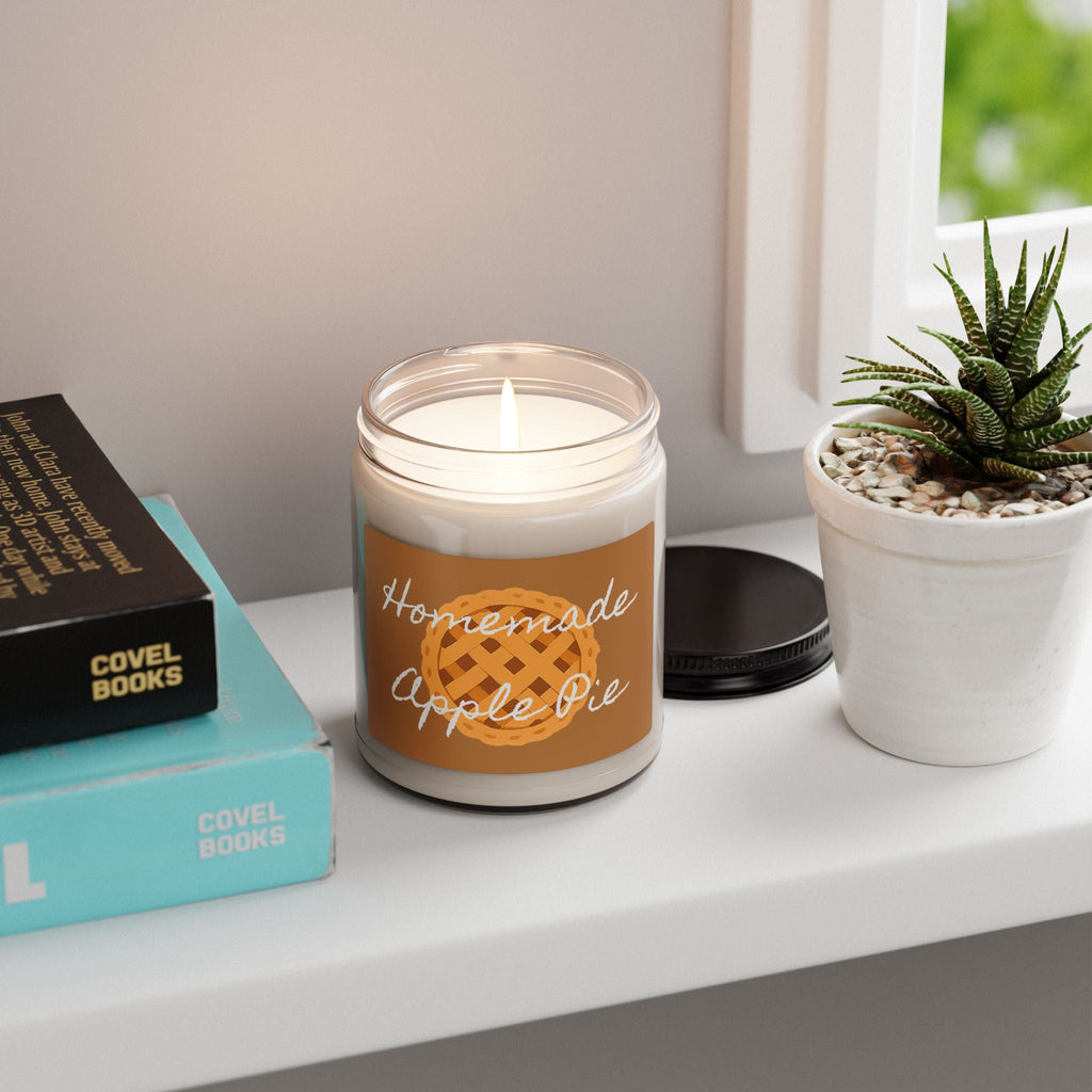 Scented Soy Candle, 9oz, homemade apple pie scented candle and design - Simply Glow Ohio
