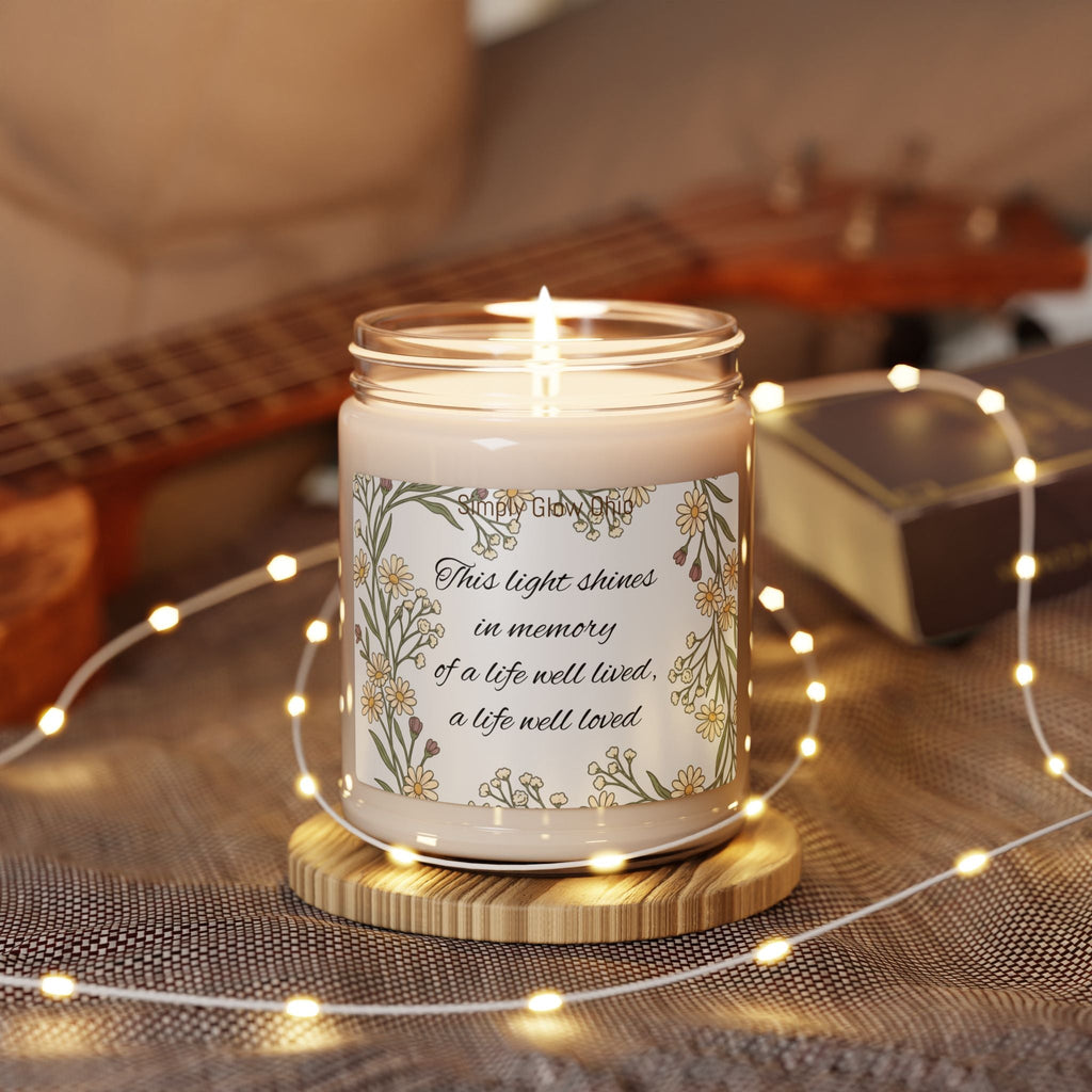 Scented Soy Candle, 9oz, Sympathy, thinking of you - Simply Glow Ohio