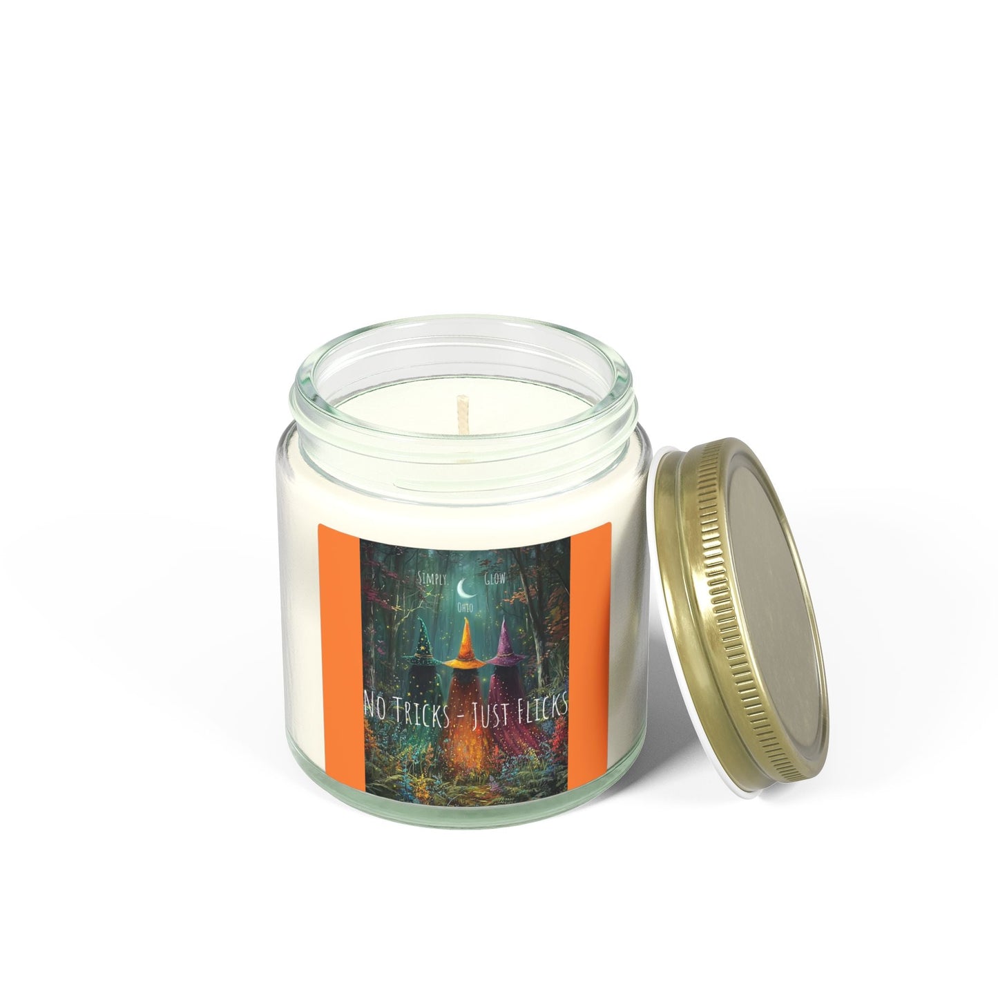 Scented Candles, Coconut Apricot Wax (4oz, 9oz) Halloween - Simply Glow Ohio