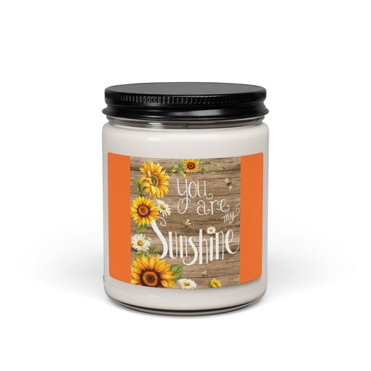 Scented Soy Candle, 9oz, You are my Sunshine design - Simply Glow Ohio