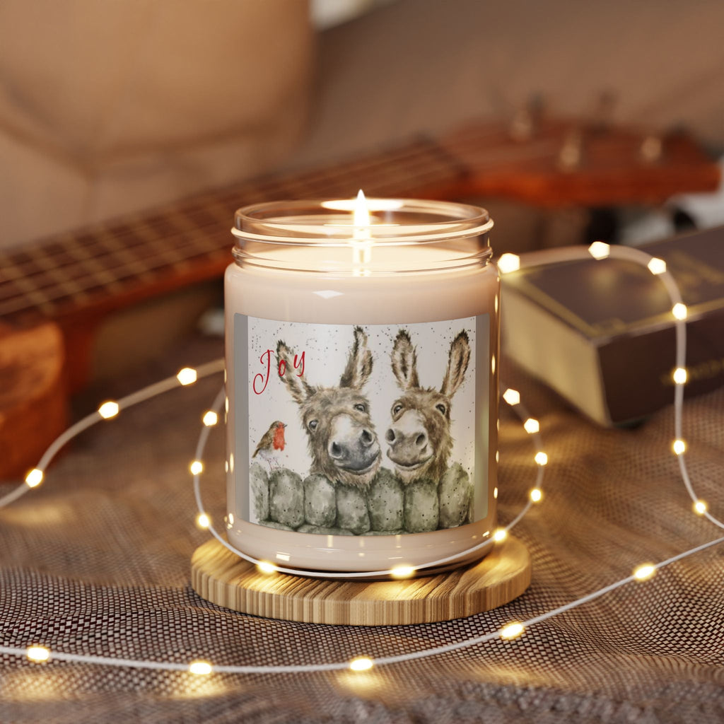 Scented Soy Candle, 9oz, donkey, farmhouse winter decor - Simply Glow Ohio